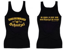 Frauen Top - Sonderkommando Schnitzel - schwarz/gold