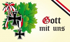 Fahne - Gott mit uns - mit Eichenlaub (53)