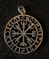 Silber Kettenanhänger - Vegvisir - 925 Silber