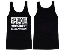 Muskelshirt/Tank Top - Geh mir aus dem Weg du unnötiger Sozialkontakt