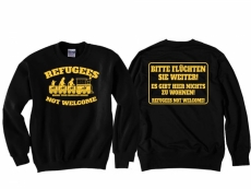 Pullover - Refugees not Welcome Teil 2 schwarz +++RAUSVERKAUF+++