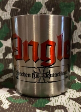 Edelstahltasse mit Karabinerhakengriff - Angler