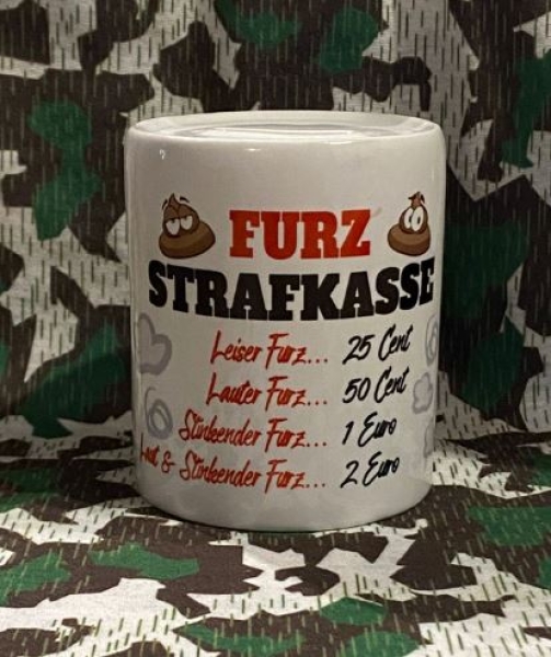 Keramik Spardose - Furz Strafkasse