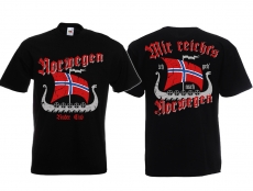 Frauen T-Shirt - Mir reichts ich geh nach Norwegen - schwarz