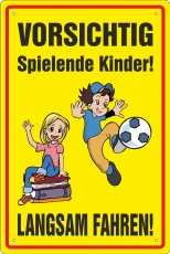 Blechschild - Vorsicht - spielende Kinder - BS447 (288)