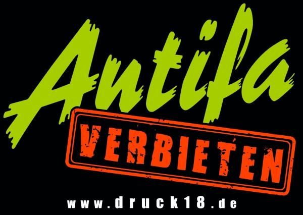 Antifa verbieten - Aufkleber Paket 10 Stück