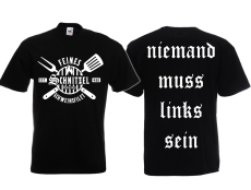 Frauen T-Shirt - Feines Schnitzel Schweinsfilet - schwarz/weiß