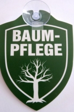 Schild mit Saugnapf - Baumpflege