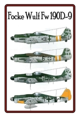 Holzschild - 30x40cm - Focke Wulf FW 190D-9