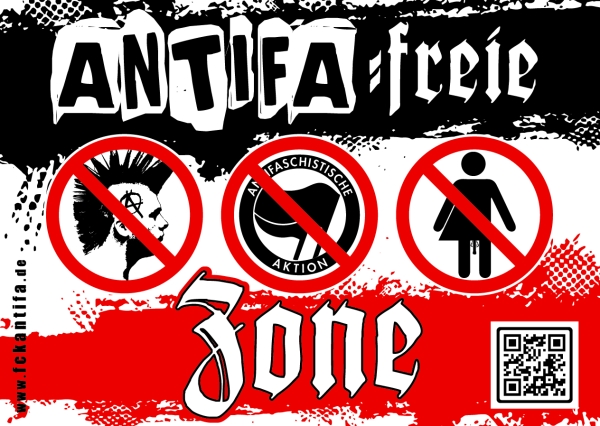 Antifa freie Zone - Aufkleber Paket 10 Stück