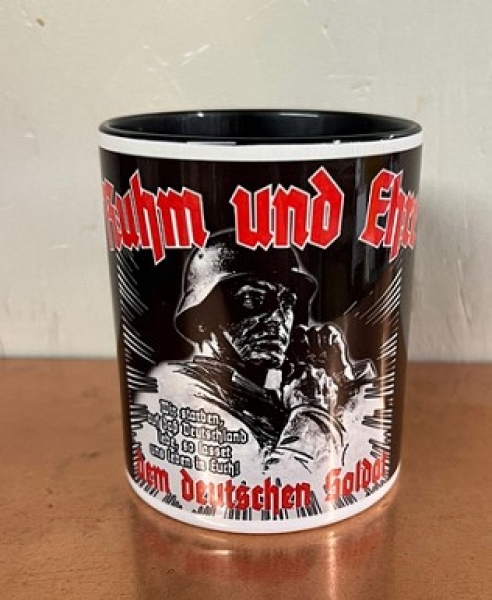 Tasse - schwarz - Ruhm und Ehre