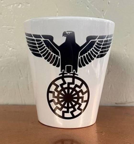 Keramik - Latte - Tasse - Reichsadler mit Schwarzer Sonne