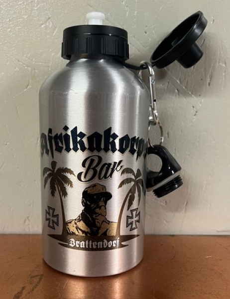 Trinkflasche - Afrikakorps Bar Brattendorf - silber - 80 mm - Aluminium - 600 ml