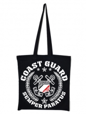 Stoffbeutel - Coast Guard - s/w/r - weiß