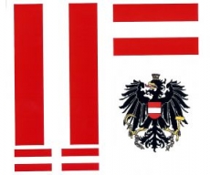 Aufkleber Set - Österreich