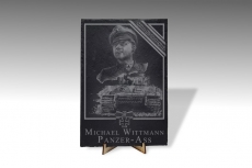 Schieferplatte - Helden für Deutschland - Michael Wittmann - XXL Fromat