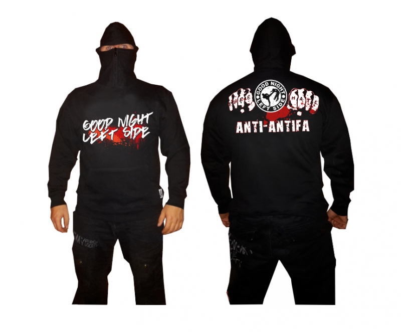 Ninja Kapuzenpullover Good Night Left Side Anti Antifa Refugeesnotwelcome De